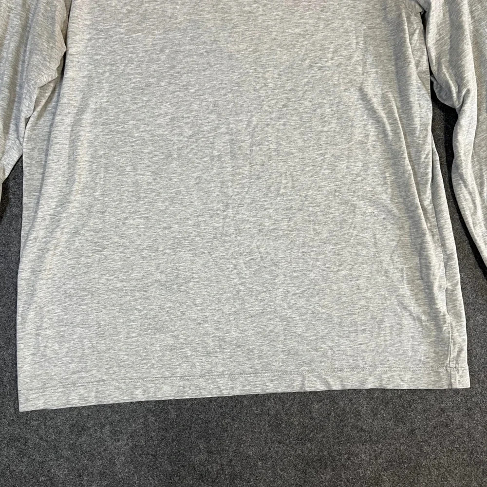 Nike Mens The Nike Tee Long Sleeve Shirt Heather Grey Swoosh Logo Large L